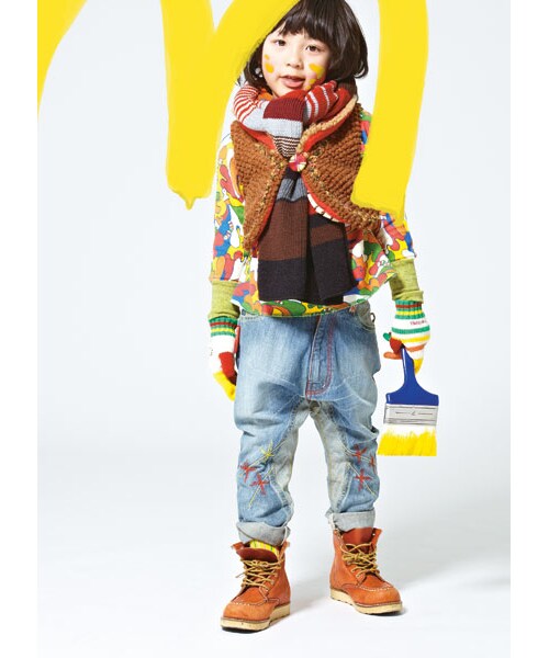 BOO HOMES(ブー オム)の「デニムロングパンツ(ブタさんポケット)(パンツ・キッズ・ライトインディゴ・90cm/100cm/110cm/120cm/130cm)」の8枚目の写真