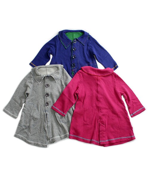 One deux boo（ワンドゥーブー）の「ロングスリーブジャケット（トップス・キッズ・ブルー/グレー/ピンク・XS(80~90cm)/S(100~110cm)/M(120~130cm)/L(140~150cm)）」の10枚目の写真