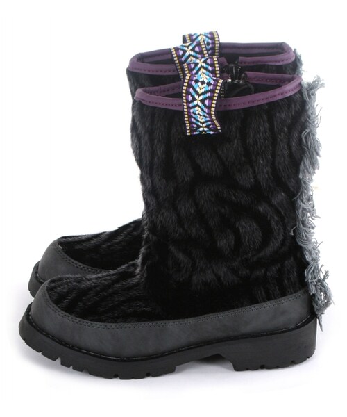 BOO SHOES（ブー シューズ）の「ブーツ（ゼブラ）（シューズ・キッズ・ブラック/ブラウン・15cm/16cm/17cm/18cm/19cm/20cm/21cm/22cm/23cm/24cm）」の2枚目の写真