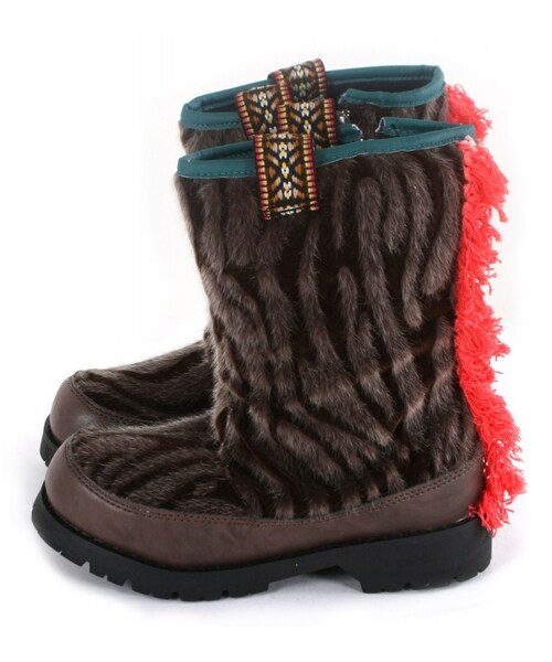 BOO SHOES（ブー シューズ）の「ブーツ（ゼブラ）（シューズ・キッズ・ブラック/ブラウン・15cm/16cm/17cm/18cm/19cm/20cm/21cm/22cm/23cm/24cm）」の6枚目の写真