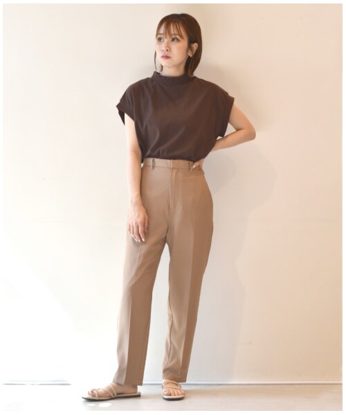w closet(ダブルクローゼット)の「スリムスラックスパンツ(パンツ・レディース・Lカーキ/ベージュ/Sオレンジ/Dモカ・S/M/FREE/L)」の20枚目の写真
