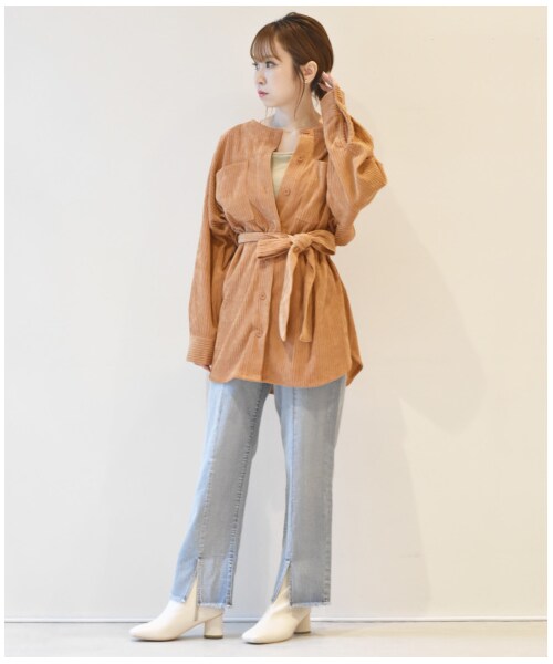 WE11DONE コーデュロイジャケット ライム w closet（ダブルクローゼット）の「ランダムコーデュロイジャケット