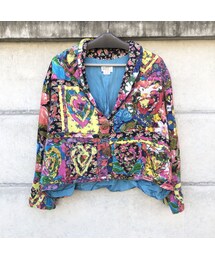 heart motif flower jacket/ハートモチーフ花柄ジャケット