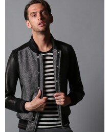 5351 POUR LES HOMMES | ウール×ストレッチレザースタジャン【予約】(その他)