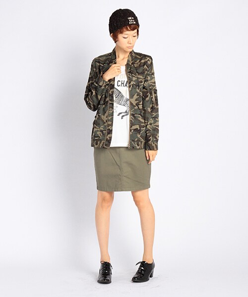 DOUBLE NAME（ダブルネーム）の「ＢＩＧサイズＭＡ－１（ジャケット/アウター・カーキ/チャコールグレー・FREE）」の8枚目の写真