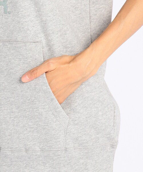 DOUBLE NAME（ダブルネーム）の「パーカーチュニック（トップス・ブラック/オフシロ/杢グレー・FREE）」の7枚目の写真