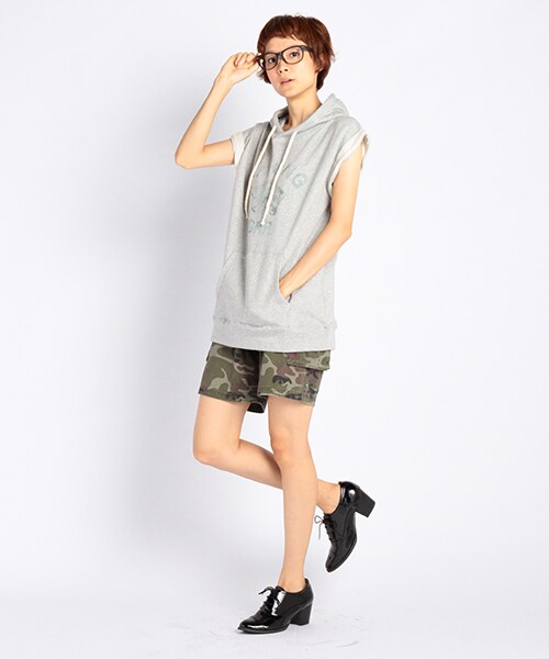 DOUBLE NAME（ダブルネーム）の「カーゴショートパンツ（パンツ・ブラック/カーキ/柄A・FREE）」の8枚目の写真