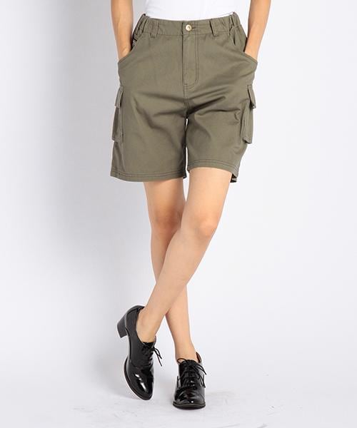 DOUBLE NAME（ダブルネーム）の「カーゴショートパンツ（パンツ・ブラック/カーキ/柄A・FREE）」の2枚目の写真