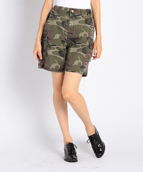DOUBLE NAME（ダブルネーム）の「カーゴショートパンツ（パンツ・ブラック/カーキ/柄A・FREE）」の3枚目の写真