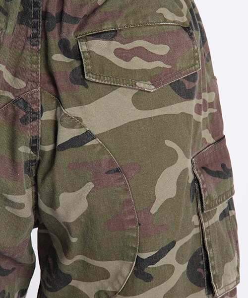 DOUBLE NAME（ダブルネーム）の「カーゴショートパンツ（パンツ・ブラック/カーキ/柄A・FREE）」の7枚目の写真