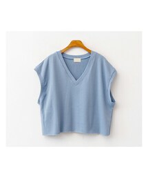 fd style | ナチュラルカットオフ裾Vネックスウェットベスト(ベスト)