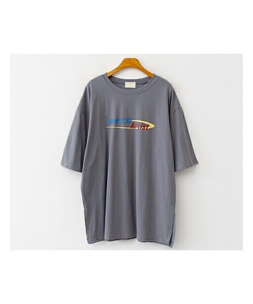 fd style(エフディ スタイル)の「アメリカンアーティストロゴラウンド半袖Tシャツ(Tシャツ/カットソー・レディース・화이트/그린/그레이・FREE(44-66))」の2枚目の写真