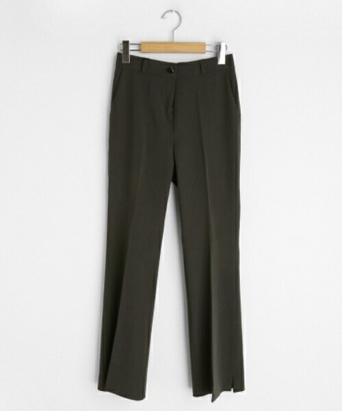 DHOLIC（ディーホリック）の「スリットブーツカットスラックス（スラックス・レディース・グリーン/その他/ブラック・S/M/L）」の3枚目の写真