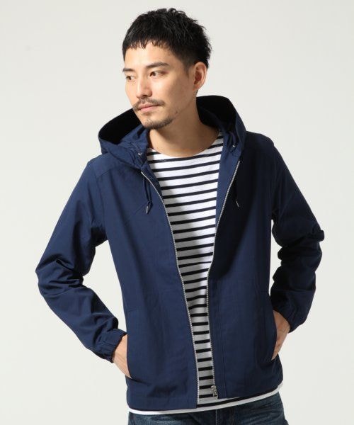 GLOBAL WORK(グローバルワーク)の「フードZIPブルゾン(ジャケット/アウター・メンズ・ブラック09/ネイビー88・S/M/L)」の2枚目の写真