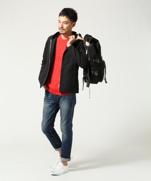 GLOBAL WORK(グローバルワーク)の「フードZIPブルゾン(ジャケット/アウター・メンズ・ブラック09/ネイビー88・S/M/L)」の3枚目の写真