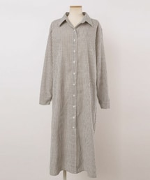 DHOLIC STYLE | [ontheriver] ストライプロングシャツワンピース(シャツワンピース)