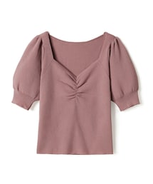 GRL | フロントギャザーパフスリーブトップス(Tシャツ/カットソー)