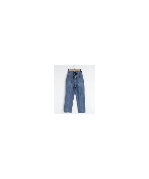 DHOLIC（ディーホリック）の「バックレースアップデニムパンツ（デニムパンツ・レディース・ブラック/ブルー・S/M）」の3枚目の写真