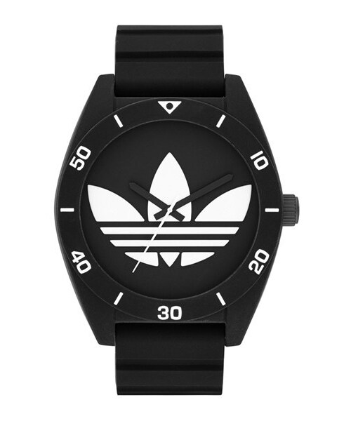 adidas（アディダス）の「adidas Originals 'Santiago XL' Silicone Strap Watch, 50mm（アナログ腕時計・Black/ White）」の3枚目の写真
