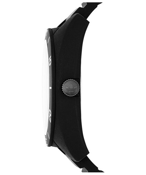 adidas（アディダス）の「adidas Originals 'Santiago XL' Silicone Strap Watch, 50mm（アナログ腕時計・Black/ White）」の2枚目の写真