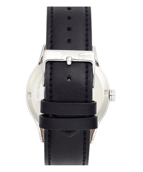 LACOSTE(ラコステ)の「Lacoste 'Victoria' Crystal Logo Leather Strap Watch, 40mm(アナログ腕時計・Black)」の2枚目の写真