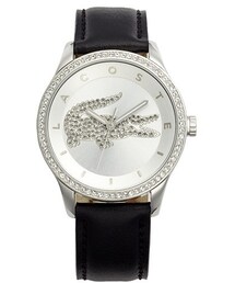 LACOSTE | Lacoste 'Victoria' Crystal Logo Leather Strap Watch, 40mm(アナログ腕時計)