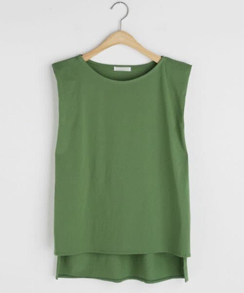 DHOLIC(ディーホリック)の「ショルダータックスリーブレス(Tシャツ/カットソー・レディース・ホワイト/ブラウン/グリーン/ブラック/ブルー・FREE)」の4枚目の写真