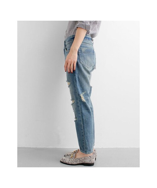 URBAN RESEARCH Sonny Label(アーバンリサーチサニーレーベル)の「9分丈ダメージデニム(パンツ・レディース・ブルー・36/38)」の4枚目の写真