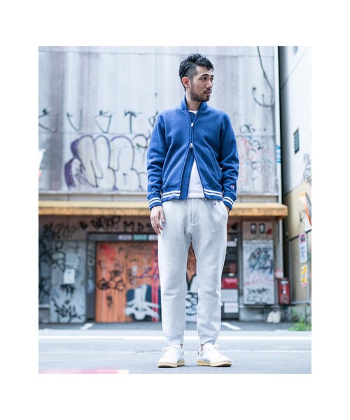 URBAN RESEARCH DOORS(アーバンリサーチドアーズ)の「Mt Design 3776 x Champion 別注RW WEBBING BELT SWEAT PANTS(パンツ・メンズ・オートミール/シルバーグレー/ネイビー・M/L)」の6枚目の写真