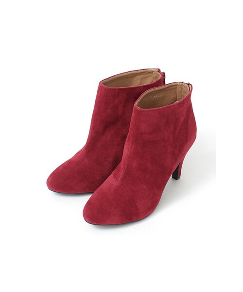 RODE SKO(ロデスコ)の「バックジップヒールブーツ(シューズ・レディース・BLACK/GRAY SUEDE/WINE SUEDE・36/37/38/39)」の1枚目の写真