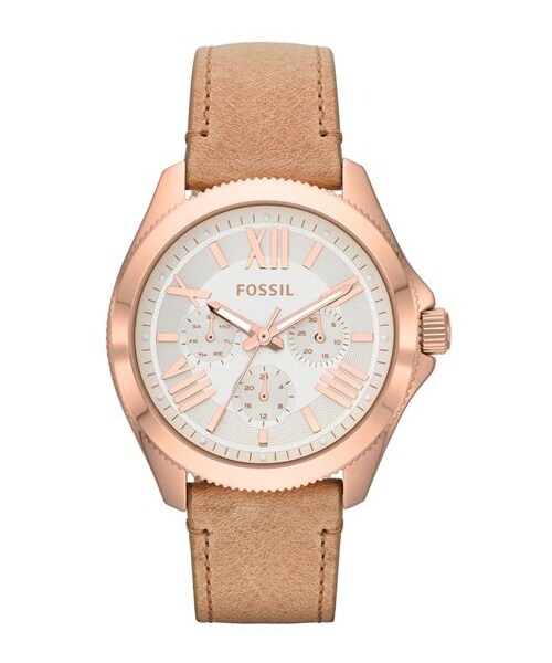 FOSSIL（フォッシル）の「Fossil 'Cecile' Multifunction Leather Strap Watch, 40mm（アナログ腕時計・Sand）」の2枚目の写真