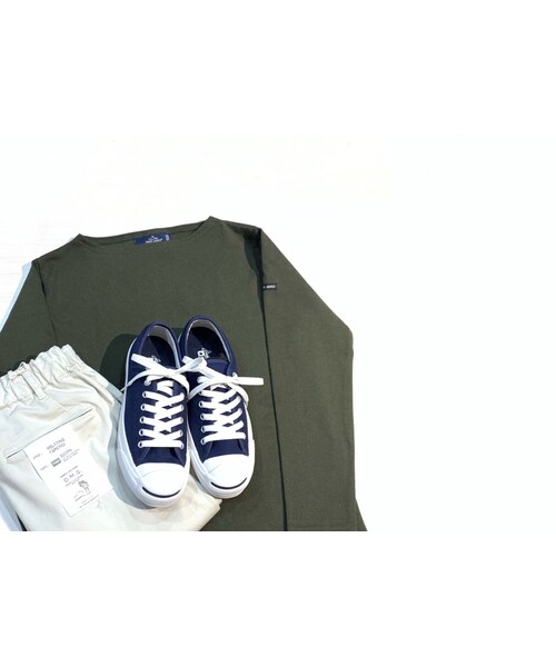SAINT JAMES（セントジェームス）の「OUESSANT "SOLID" [ TOURBE(OLV)(KHK)]（Tシャツ/カットソー・レディース・その他）」の4枚目の写真