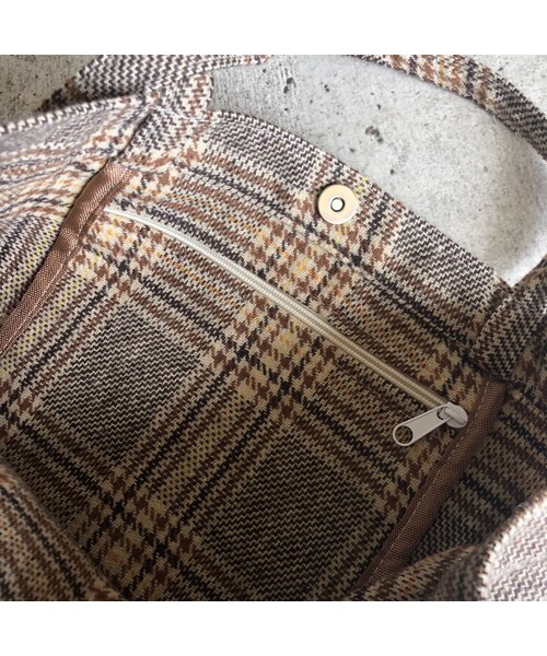 copine（コピン）の「デイリーに使えるA4サイズ対応！チェック柄カジュアルトートバッグ(2color)【クリックポスト対象商品】（トートバッグ・レディース・その他）」の14枚目の写真