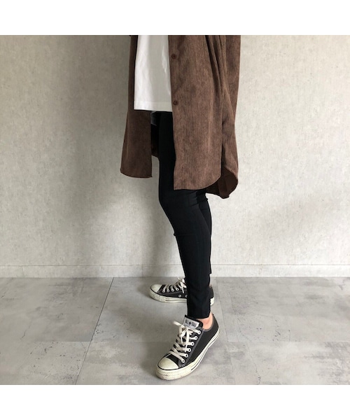 copine(コピン)の「10月9日再入荷!ゆるっとオーバーサイズ!コーデュロイロングシャツ(2color)【クリックポスト対象商品】(シャツ/ブラウス・レディース・その他)」の6枚目の写真