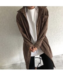 copine | 10月9日再入荷!ゆるっとオーバーサイズ!コーデュロイロングシャツ(2color)【クリックポスト対象商品】(シャツ/ブラウス)