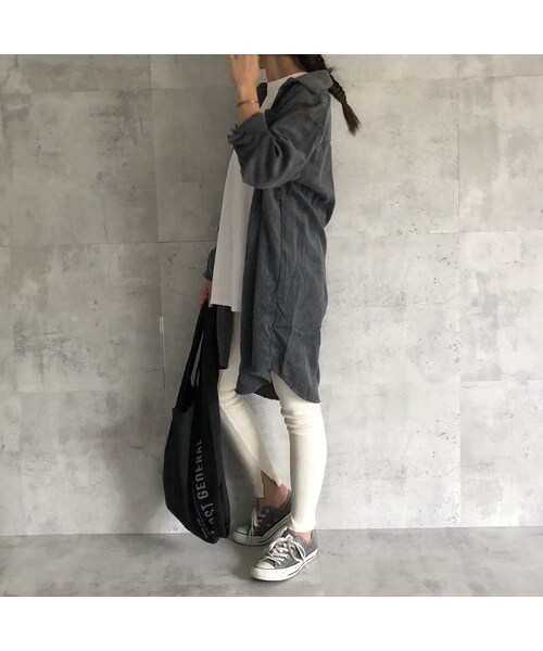 copine(コピン)の「10月9日再入荷!ゆるっとオーバーサイズ!コーデュロイロングシャツ(2color)【クリックポスト対象商品】(シャツ/ブラウス・レディース・その他)」の8枚目の写真