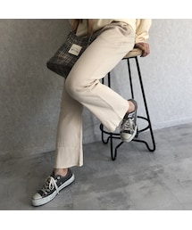 copine | 楽な着心地ウエストゴム！ワッフルソフトフレアパンツ(2color)【クリックポスト対象商品】(その他パンツ)