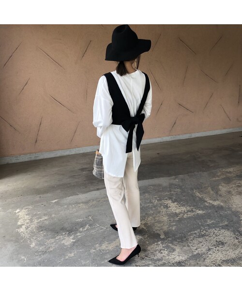 copine（コピン）の「楽な着心地ウエストゴム！ワッフルソフトフレアパンツ(2color)【クリックポスト対象商品】（その他パンツ・レディース・その他）」の6枚目の写真