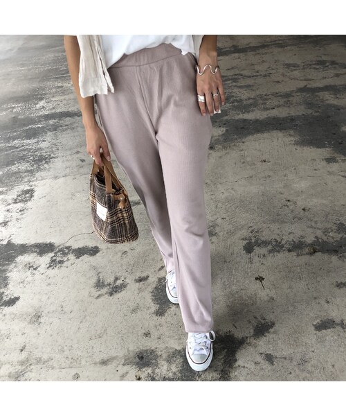 copine（コピン）の「楽な着心地ウエストゴム！ワッフルソフトフレアパンツ(2color)【クリックポスト対象商品】（その他パンツ・レディース・その他）」の12枚目の写真