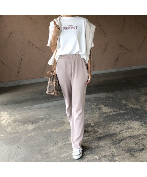 copine（コピン）の「楽な着心地ウエストゴム！ワッフルソフトフレアパンツ(2color)【クリックポスト対象商品】（その他パンツ・レディース・その他）」の9枚目の写真