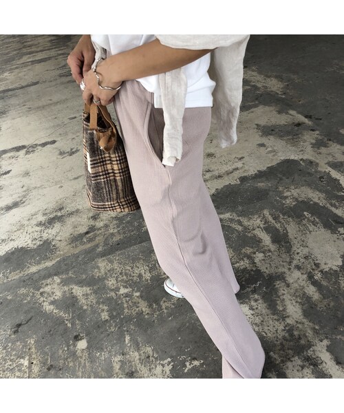 copine（コピン）の「楽な着心地ウエストゴム！ワッフルソフトフレアパンツ(2color)【クリックポスト対象商品】（その他パンツ・レディース・その他）」の13枚目の写真