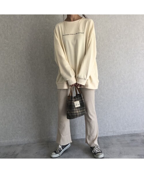 copine（コピン）の「楽な着心地ウエストゴム！ワッフルソフトフレアパンツ(2color)【クリックポスト対象商品】（その他パンツ・レディース・その他）」の2枚目の写真