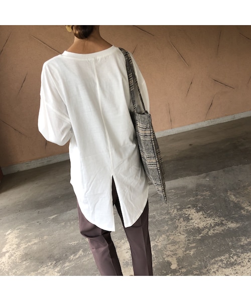 copine（コピン）の「大人可愛いバックリボン！ニットビスチェ ×バックスリットロンT SET(2color)【クリックポスト対象商品】（Tシャツ/カットソー・レディース・その他）」の7枚目の写真