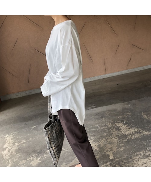 copine（コピン）の「大人可愛いバックリボン！ニットビスチェ ×バックスリットロンT SET(2color)【クリックポスト対象商品】（Tシャツ/カットソー・レディース・その他）」の6枚目の写真