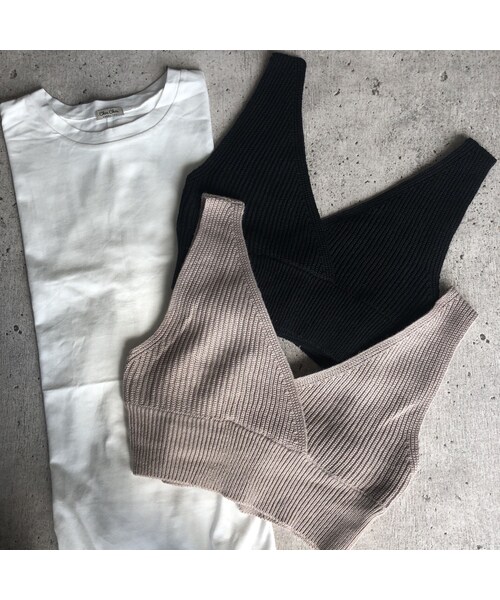 copine（コピン）の「大人可愛いバックリボン！ニットビスチェ ×バックスリットロンT SET(2color)【クリックポスト対象商品】（Tシャツ/カットソー・レディース・その他）」の14枚目の写真