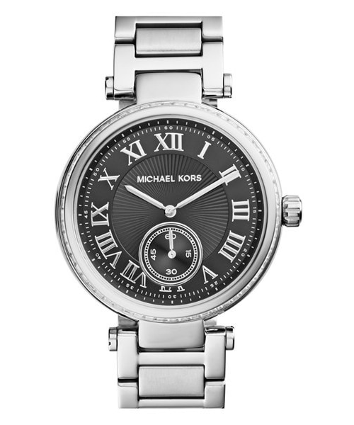 MICHAEL KORS（マイケルコース）の「MICHAEL Michael Kors Michael Kors 'Skylar' Crystal Bezel Bracelet Watch, 42mm（アナログ腕時計・Silver/ Black）」の3枚目の写真