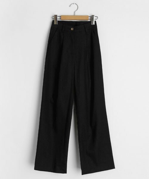 DHOLIC（ディーホリック）の「ワンタックコットンパンツ（その他パンツ・レディース・グリーン/ブラック/ベージュ・S/M）」の2枚目の写真