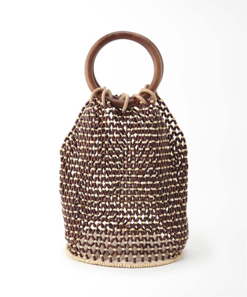 JOINT WORKS(ジョイントワークス)の「サークルハンドウッドビーズBAG◆(バッグ・ブラウン/フリー/残り3点)」の6枚目の写真