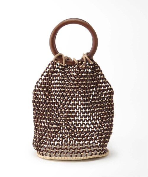 JOINT WORKS(ジョイントワークス)の「サークルハンドウッドビーズBAG◆(バッグ・ブラウン/フリー/残り3点)」の8枚目の写真