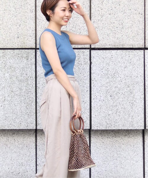 JOINT WORKS(ジョイントワークス)の「サークルハンドウッドビーズBAG◆(バッグ・ブラウン/フリー/残り3点)」の4枚目の写真